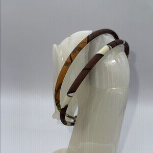 Brown and Yellow Patterned Headband